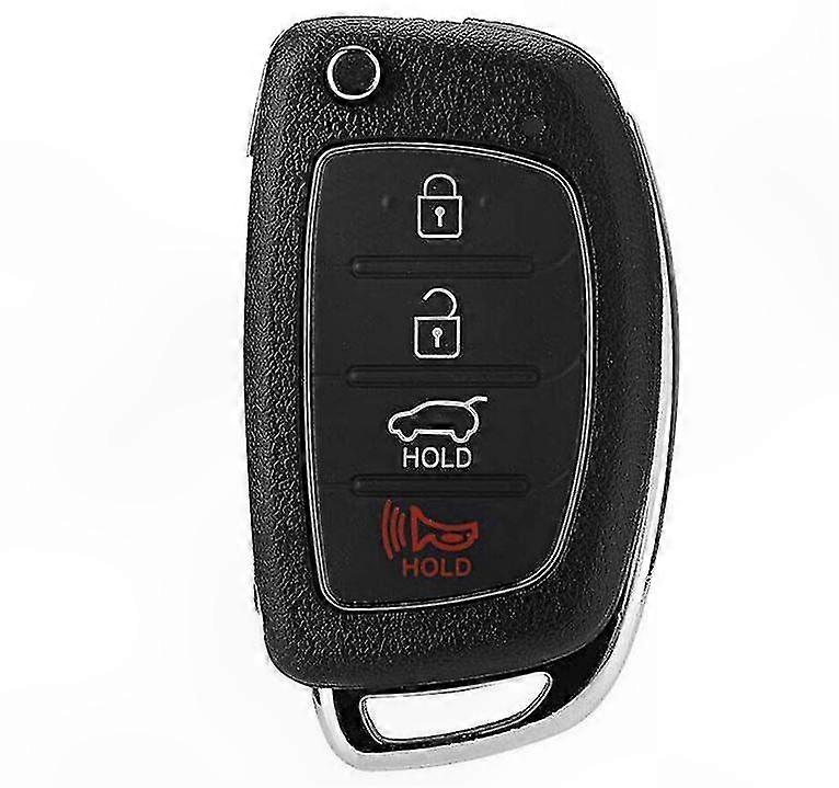 4-Button Flip Key Remote Shell for Hyundai Vehicles Replacement Case