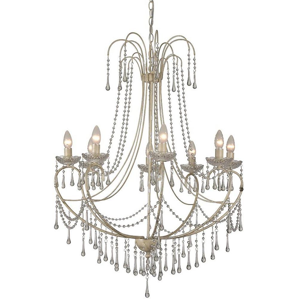 Romance 8 Light Multi Arm Chandeliers Cream