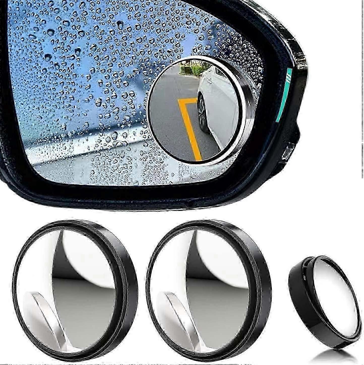 PCS 360 rotating external blind spot mirror, high-definition wide-angle blind spot mirror with 3M self-adhesive blind spot mirror