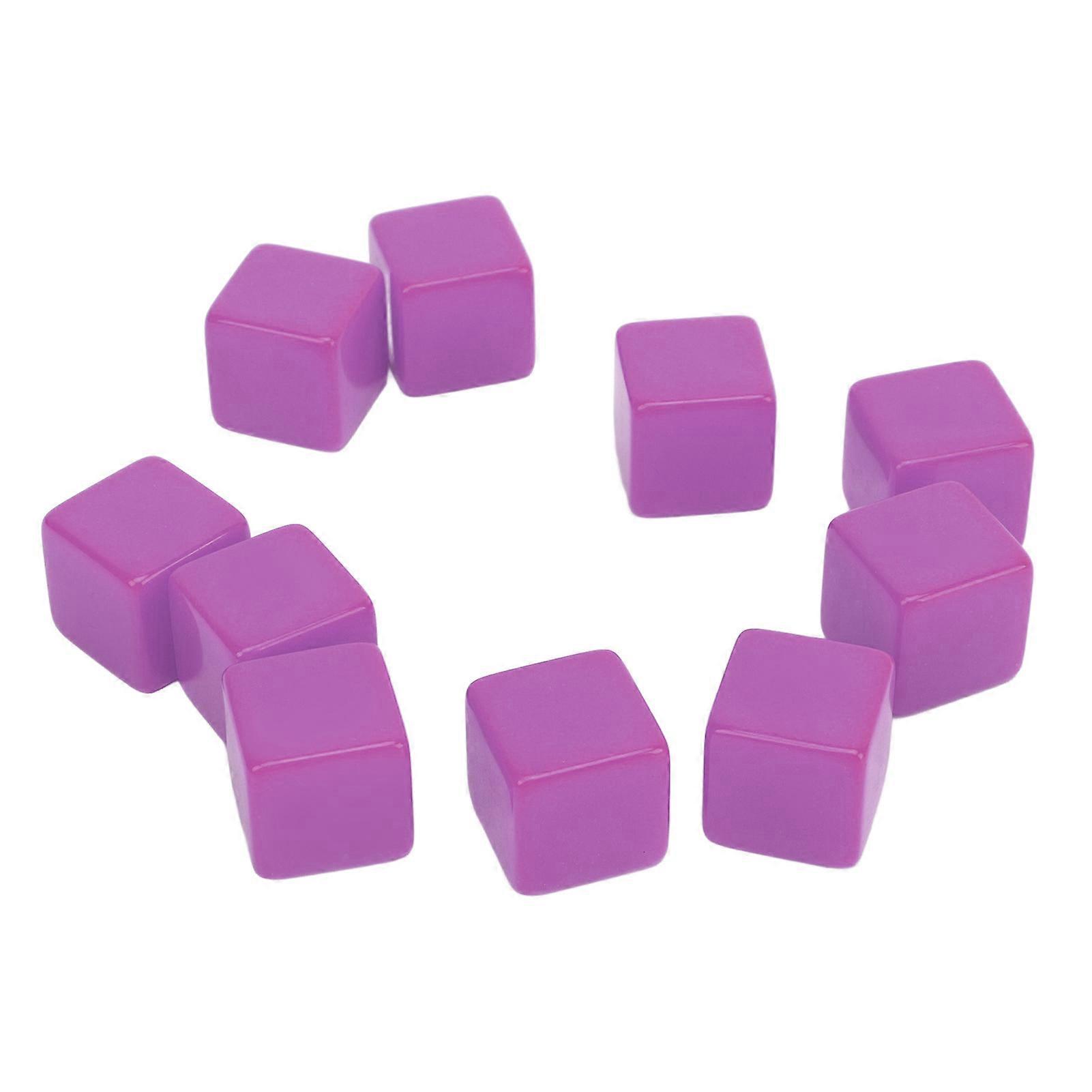 30pcs Purple Glossy Plastic Write On Dice Set 1.6cm Cube