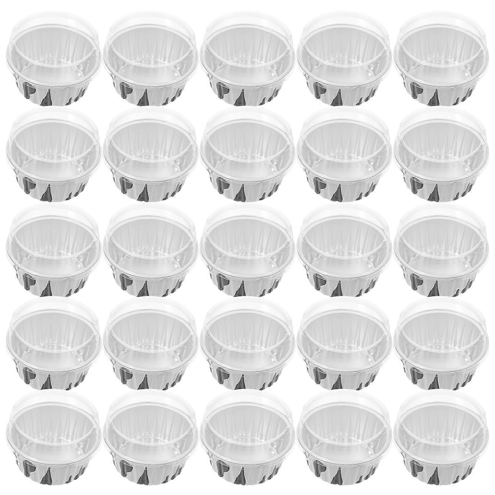 Ice Cream Aluminum Foil Cups for Storage Use Multi Color 25Pcs Set