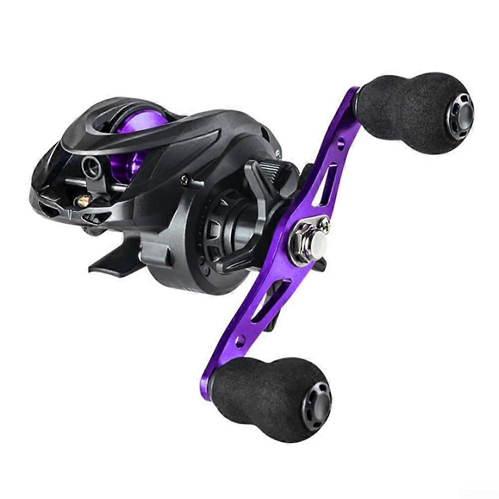 Left Right Hand Baitcasting Reel 6.3:1 Gear Ratio Anti Design For Smooth Casting And Enhanced Control (Left Purple)