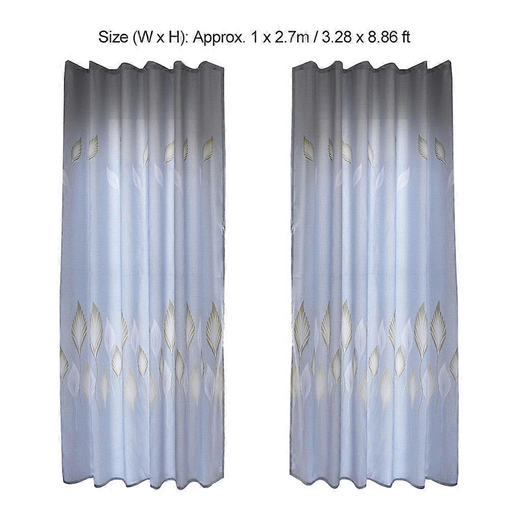 Polyester Blackout Curtain 1x2.7m Gray Light-Blocking Drape