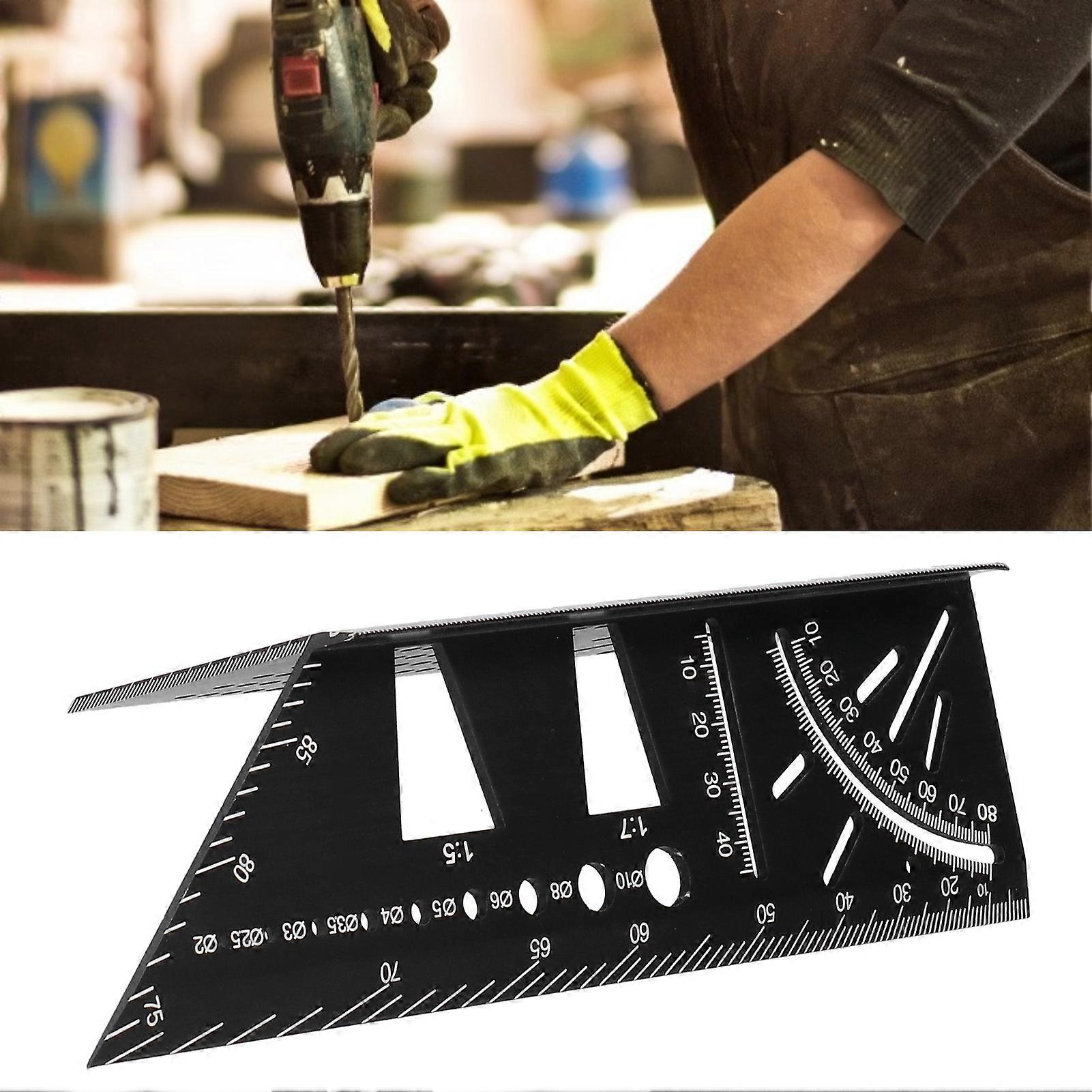 MultiFunctional Aluminum Alloy Angle Ruler Woodworking Measuring Ruler Tool Accessory