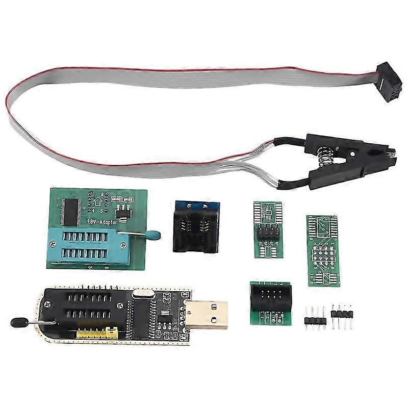 Für 1set Ch341a 24 25 Serie Eeprom Flash Bios Usb Programmersoic8 Sop8 Test Clipspi Flash 18V Adapt