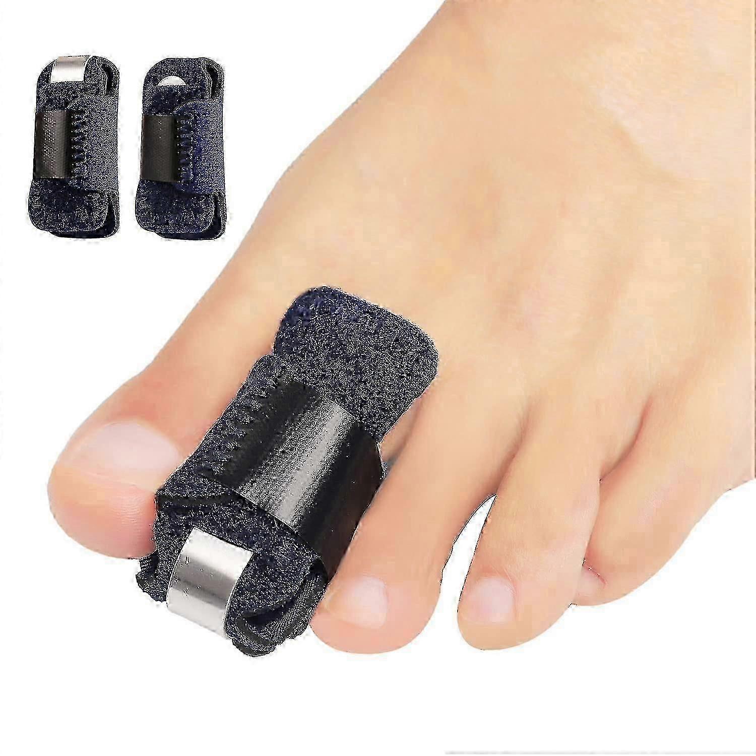 Adjustable Toe Splint & Corrector Brace for Hammer, Mallet, Claw Toes - Straightener Wrap to Align & Support Broken Toes