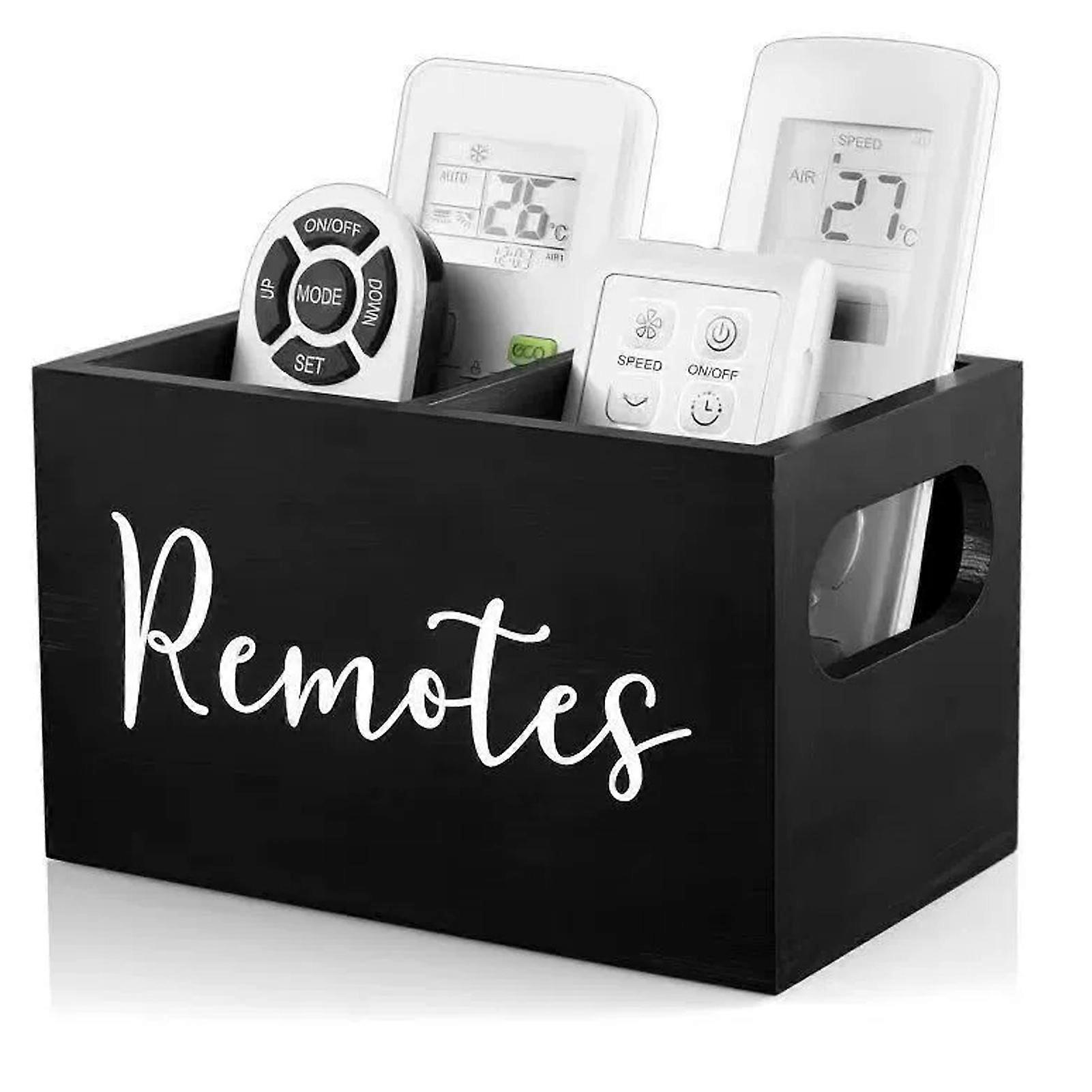 Remote Control Organization Wooden Storage Box Living Room Tidy Desktop Remote Control Storage Box