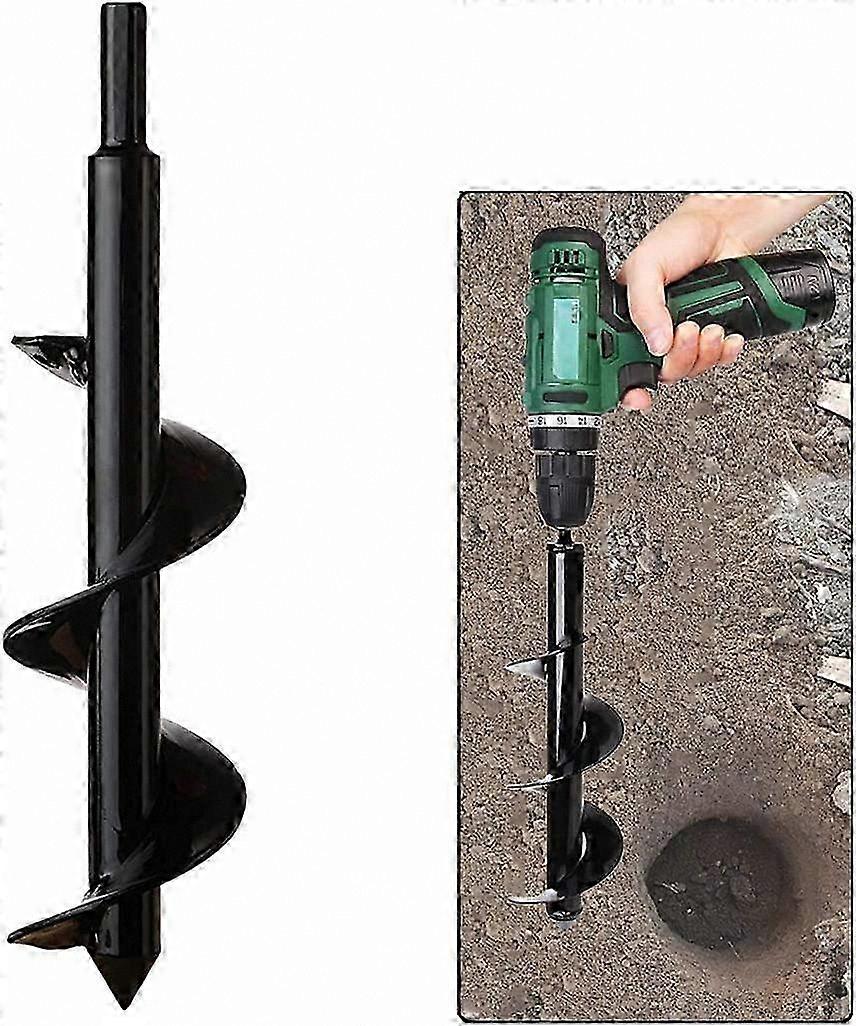 Hex Shank Stainless Steel Auger for Deep Hole Digging, Cultivating, and Planting Flowers, Trees, and Shrubs