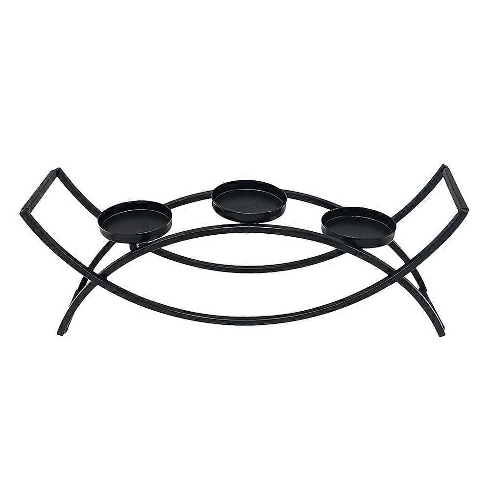 Creative Dinner Candle Holder for Candlelight Use Iron Black Design