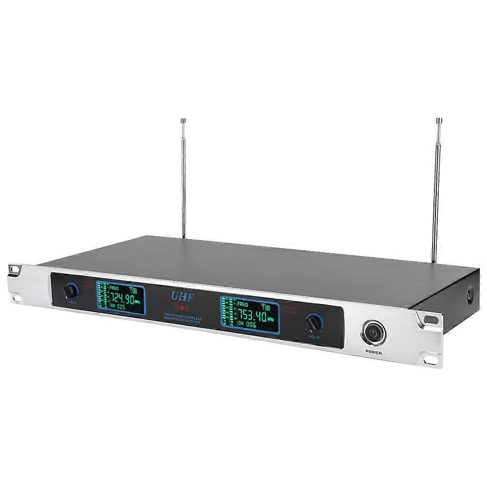 Dual UHF Wireless Handheld Microphone Kit with Receiver, 2 Units