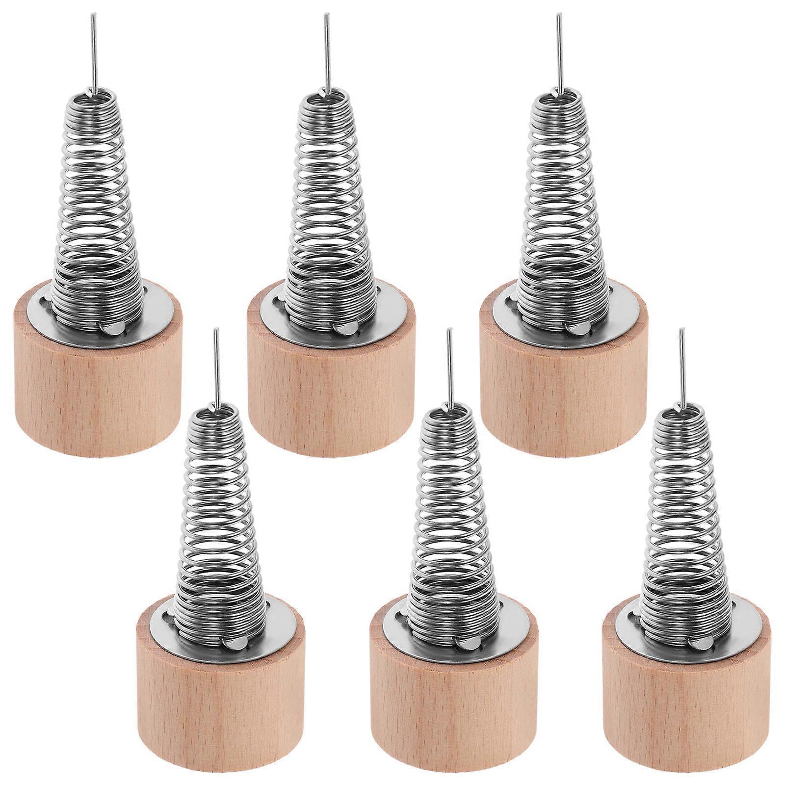 Figure Holder 6Set Brown Wood Base Rectangular Base For Daily Use And Craft Tool Applications