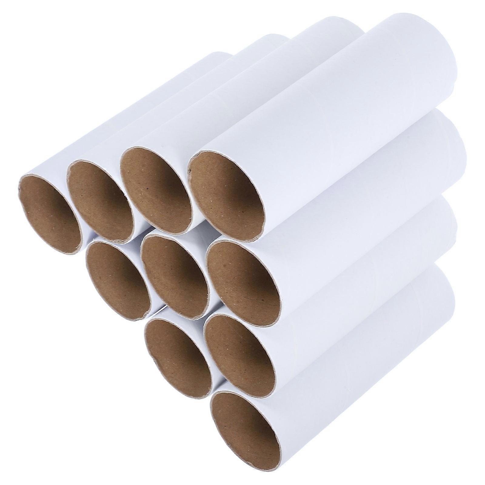 DIY Paper Tubes for Art Projects 10Pcs White Craft Rolls School Supplies