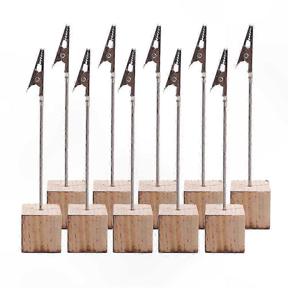 10-Pack Photo Clip Stands for Weddings, Tabletop Picture Holders, Cube Style Display