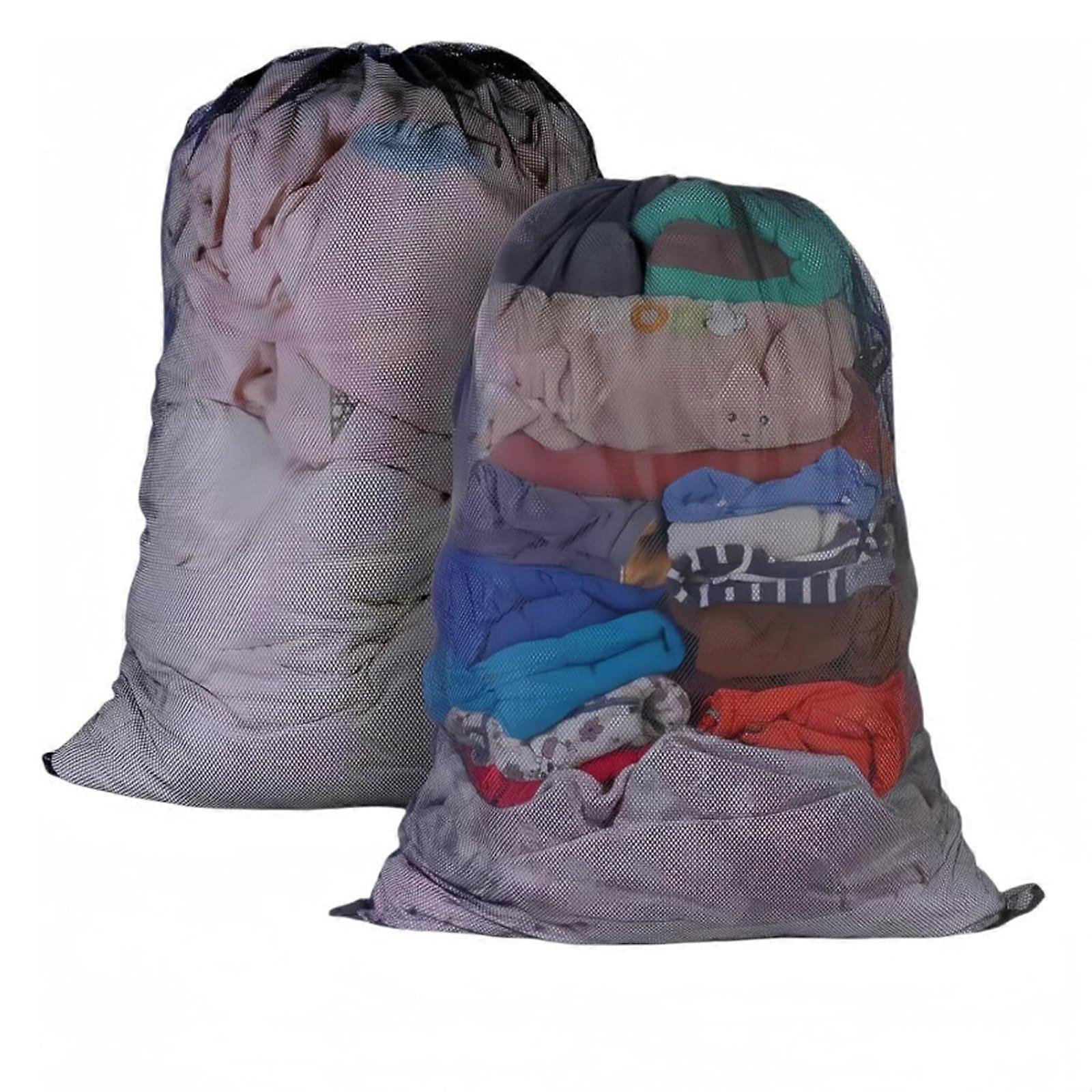 Mesh Laundry Bags for Washing Machine - 2 Pack Large 70x90 cm Heavy Duty Net Bags with Drawstring for Delicate Clothes, Bedding, and Toys