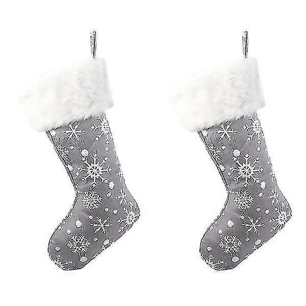 2pcs Christmas Gift Stocking Creative Christmas Candy Gift Sock Christmas Supply