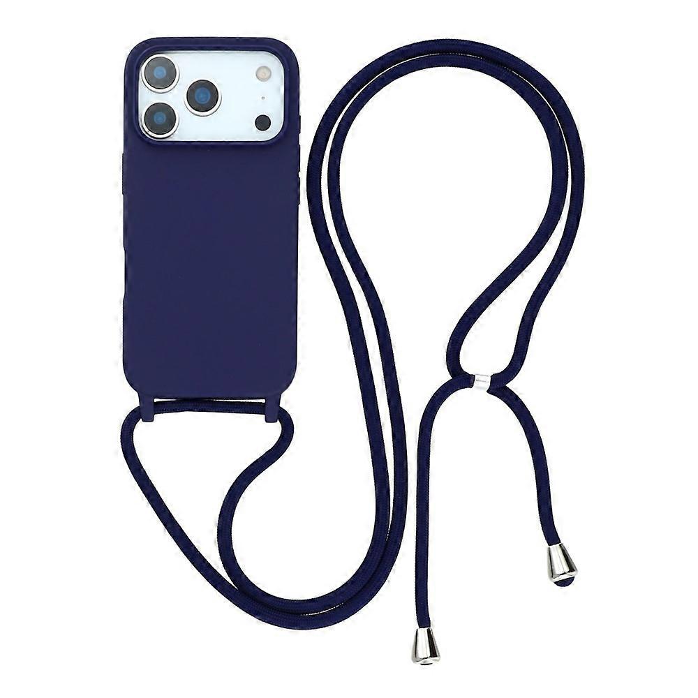 Compatible For iPhone 17 Pro Max Case TPU Soft Shockproof Phone Cover with Adjustable Lanyard