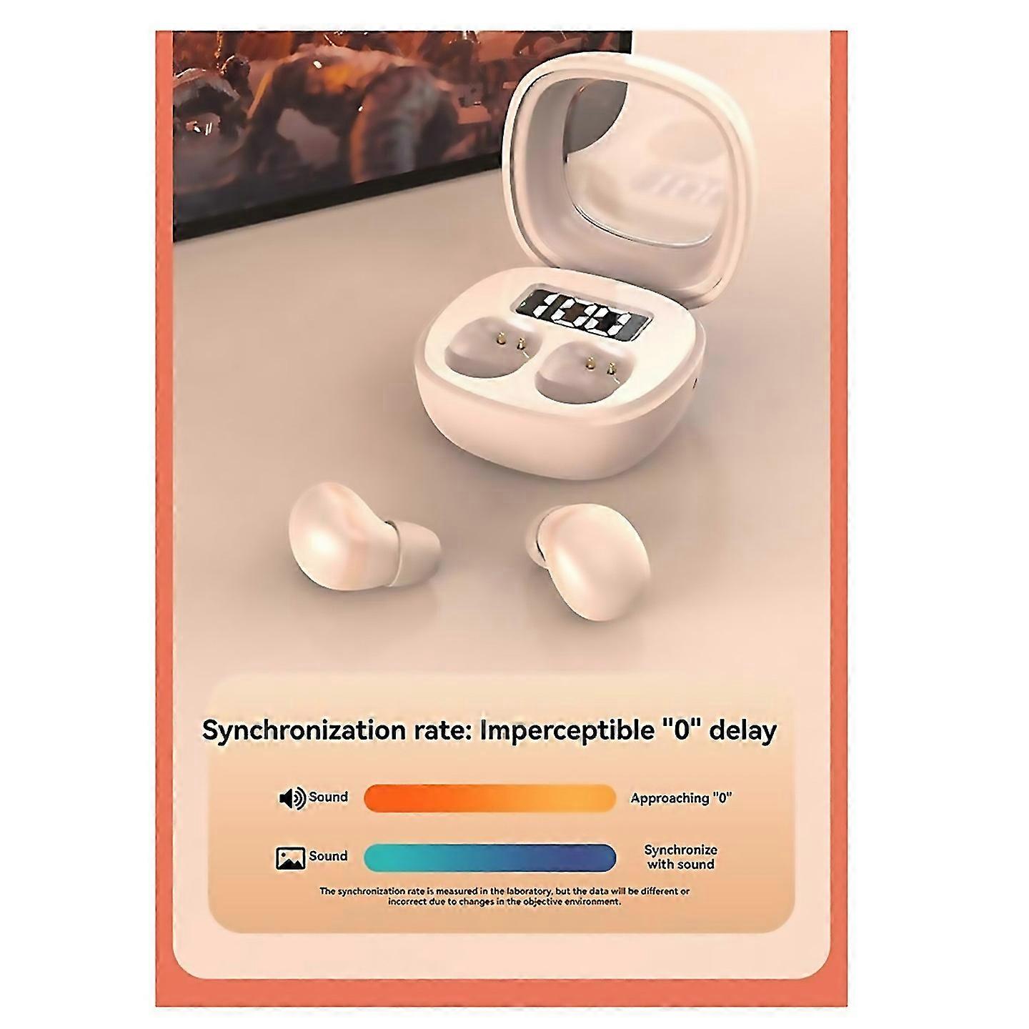 For With Digital Display Mini Comfortable Bluetooth Earphonesblack