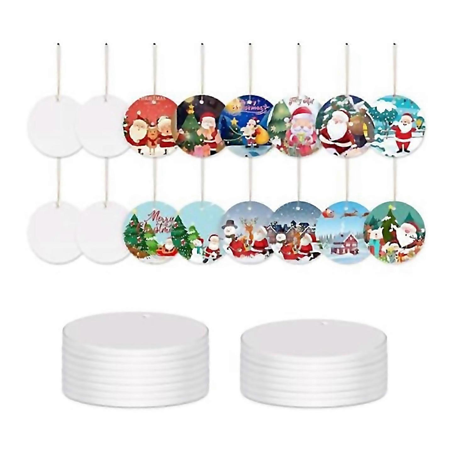 For Sublimation Ceramic Ornaments For Heat Printing Round Ornaments