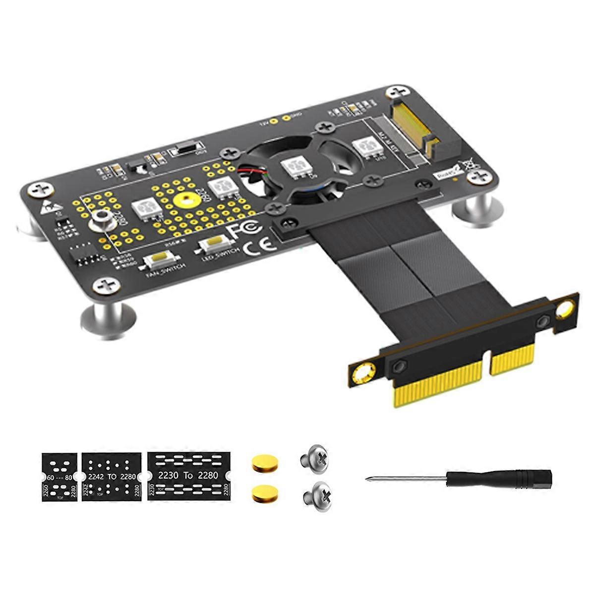 Riser Card M.2 M-Key NVME SSD to PCIe x4 Extension Cable B