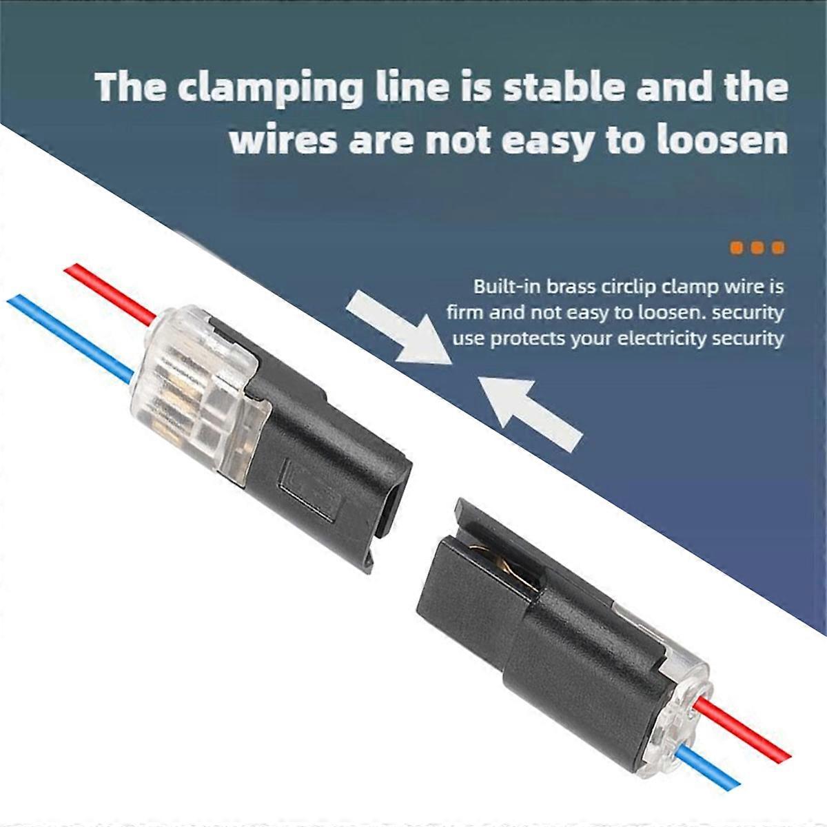 2 Pin Plug Docking Electrical Connector LED Wire Cable Automotive No Break Lines Connector Strip Ter