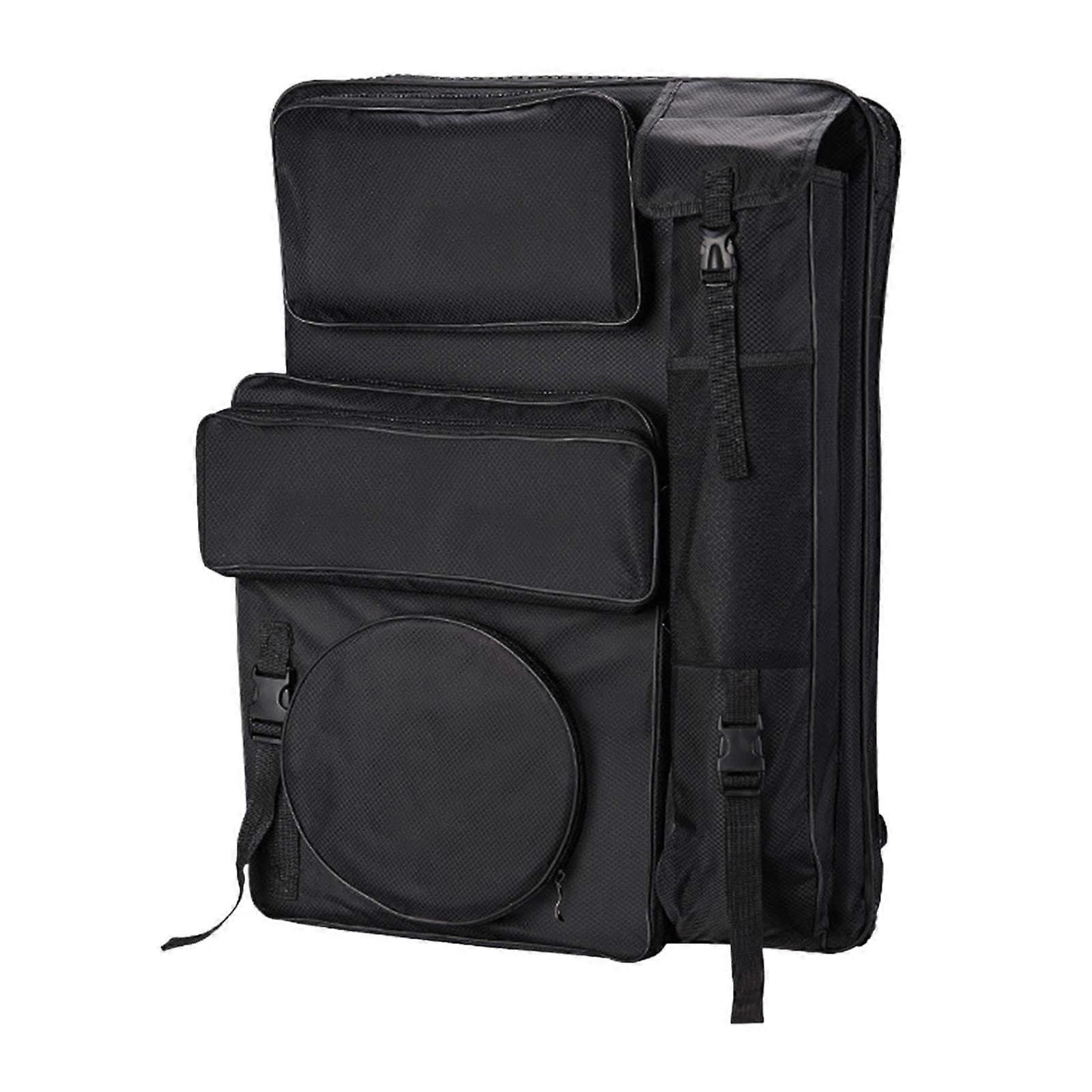 Art Portfolio Case With Pockets And Handle Drawing Board Bag And Sketch Bag, Black