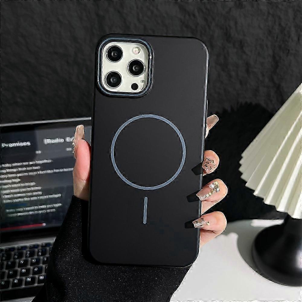 Magnetic Case for 15 Pro, Solid Color PC Cover, Compatible with MagSafe