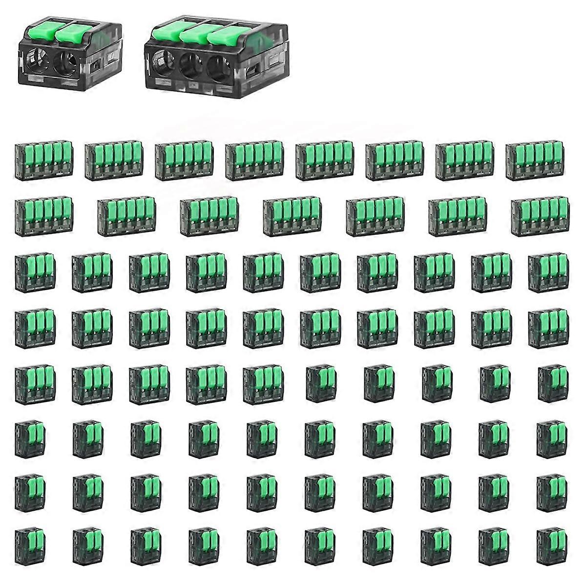 75PCS Lever Wire Connectors, 24-12 AWG Quick Electrical Wire Splice Connectors Push-in, 2/3/5 Conductor Combination Kit