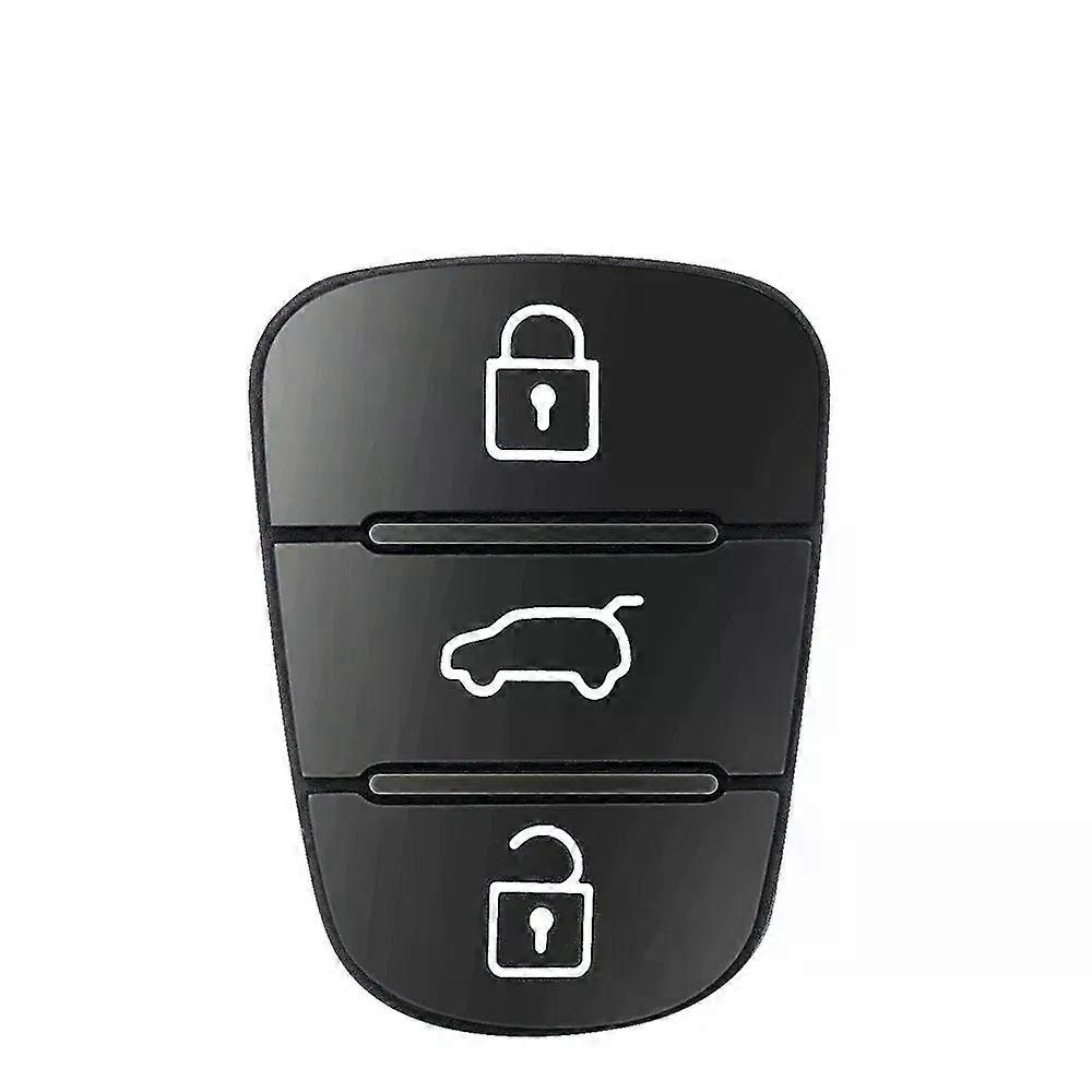 Car Key Shell Fob Rubber Pad 3 Buttons Remote Fit for Hyundai Solaris Accent Tucson l10 l20 l30 IX35 Kia K2 K5 Rio Ceed Key Case