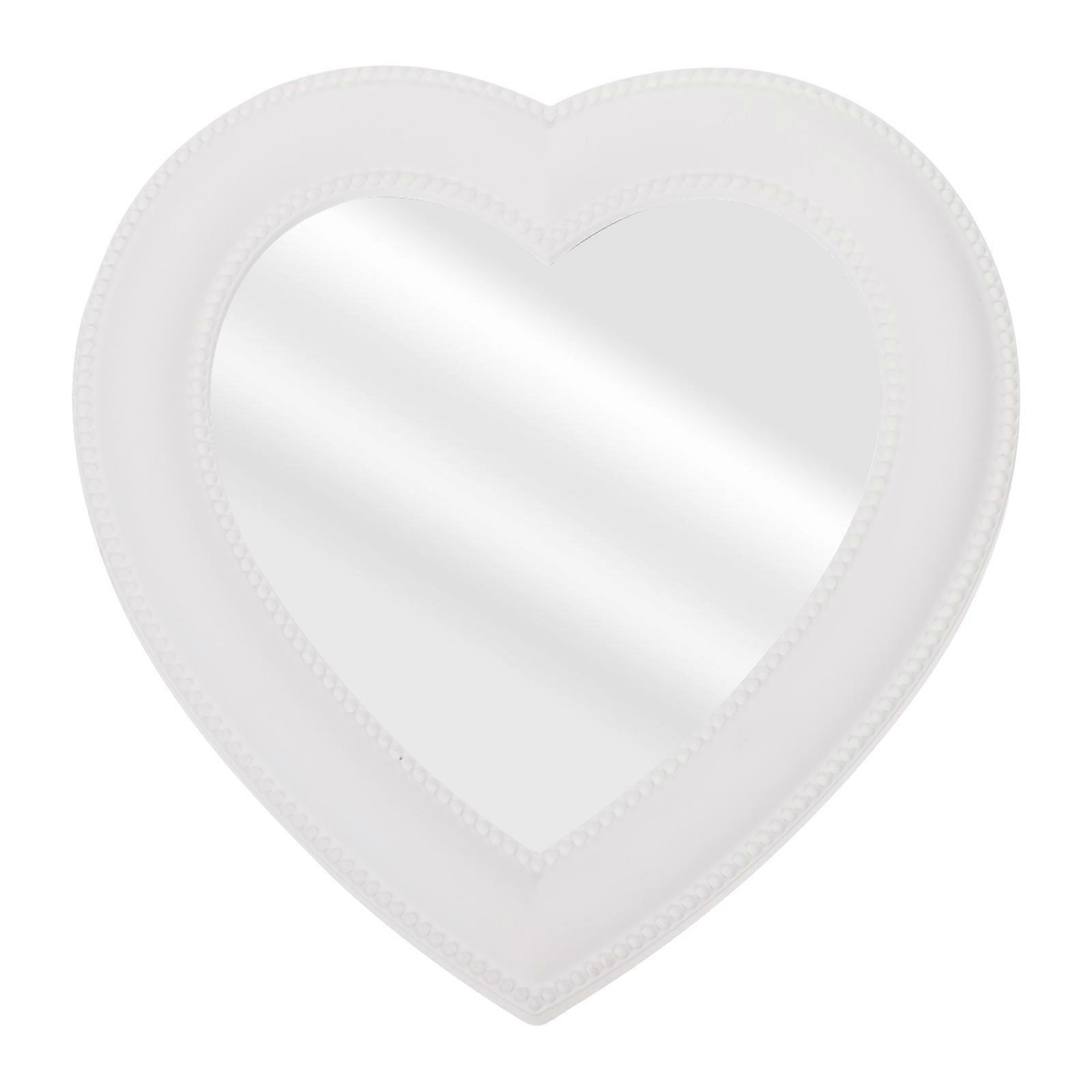 Heart-Shaped Mirror Desktop and Wall-Mounted Makeup Mirror with 2Pcs Set