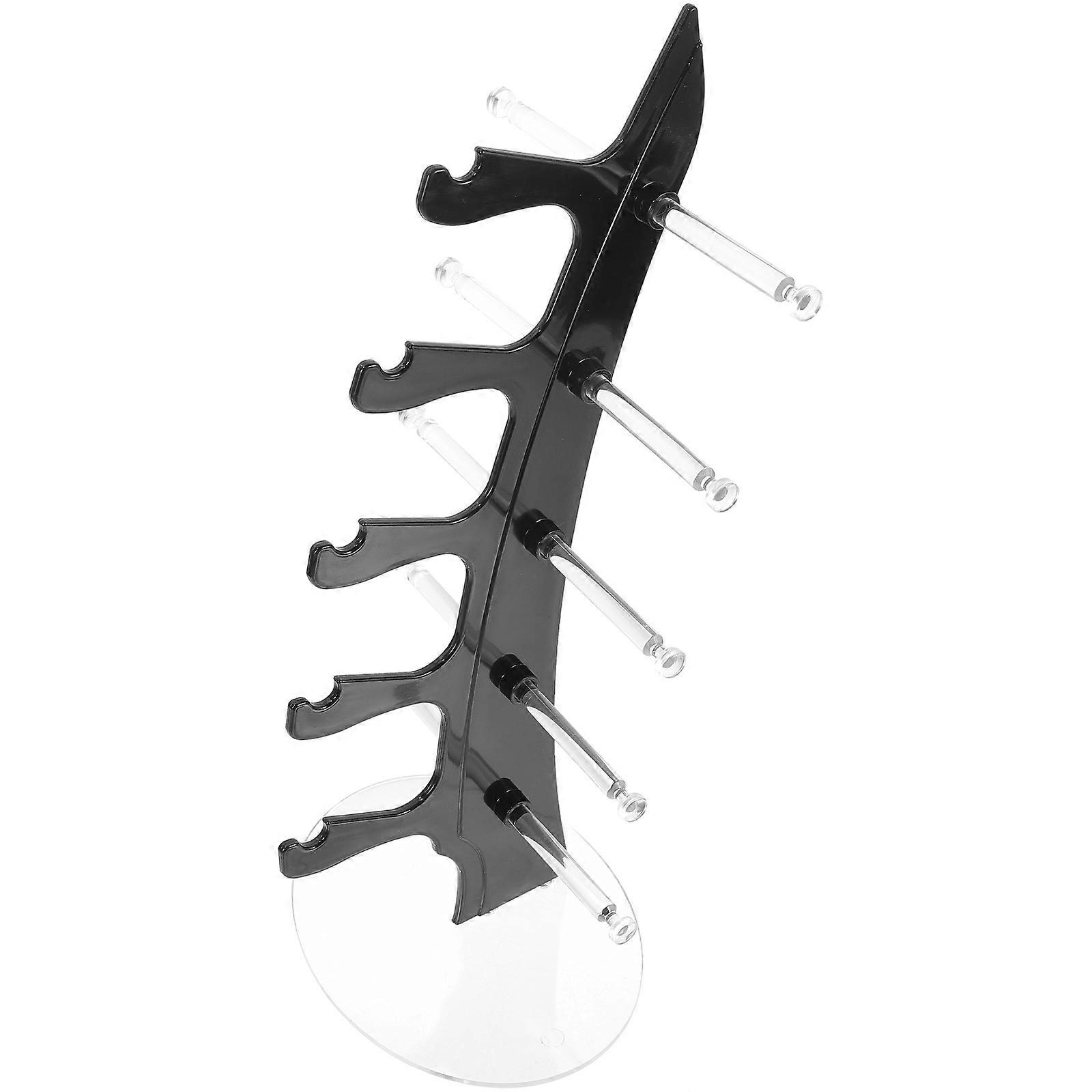 Sunglasses Display Organizer Acrylic Glasses Stand Riser Holder For Home Use Black Multipurpose 1Set