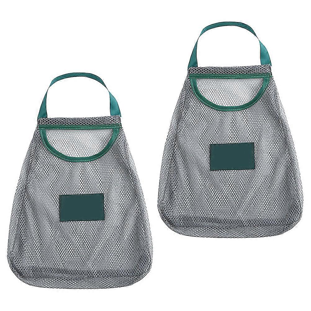 Mesh Bags For Vegetables 8 Pcs Green Hanging Mesh Bag Perfect For Home Storage Ventilation 28X25X5cm