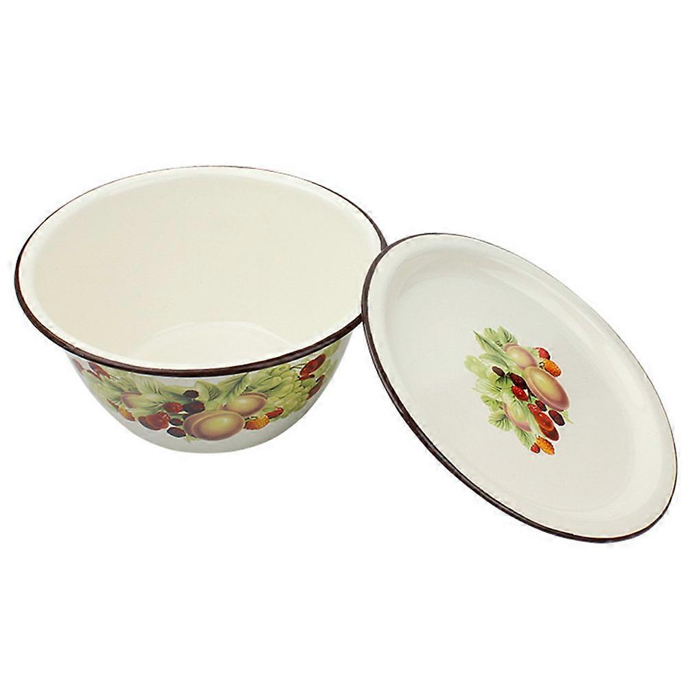 Lard Oil Basin Set for Storage Use 3Sets Vintage Enamel Mixing Bowls