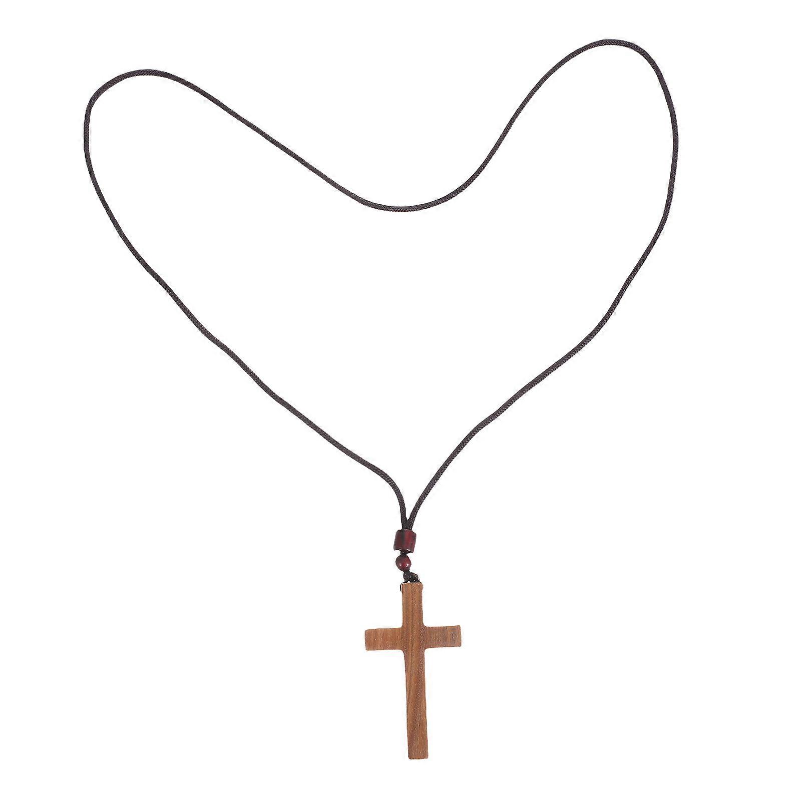 Christian Wooden Cross Pendant for Vehicle Decoration with 3Pcs Set