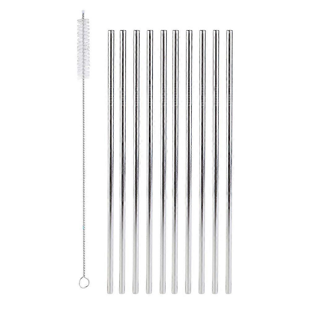 Straight Stainless Steel Straws for Drinking with 33Pcs and Cleaner