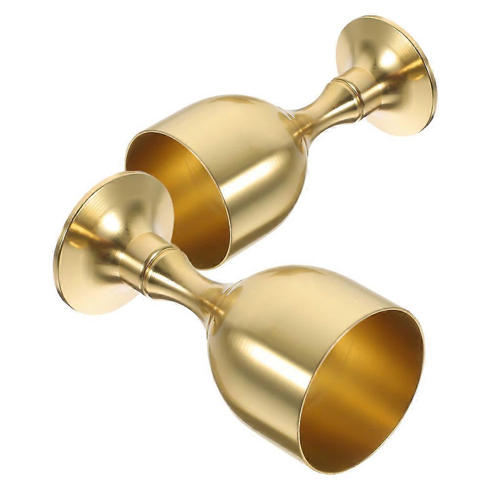 Goblet Cup 2Pcs Luxurious Brass Drinking Vessel for Festive Occasions
