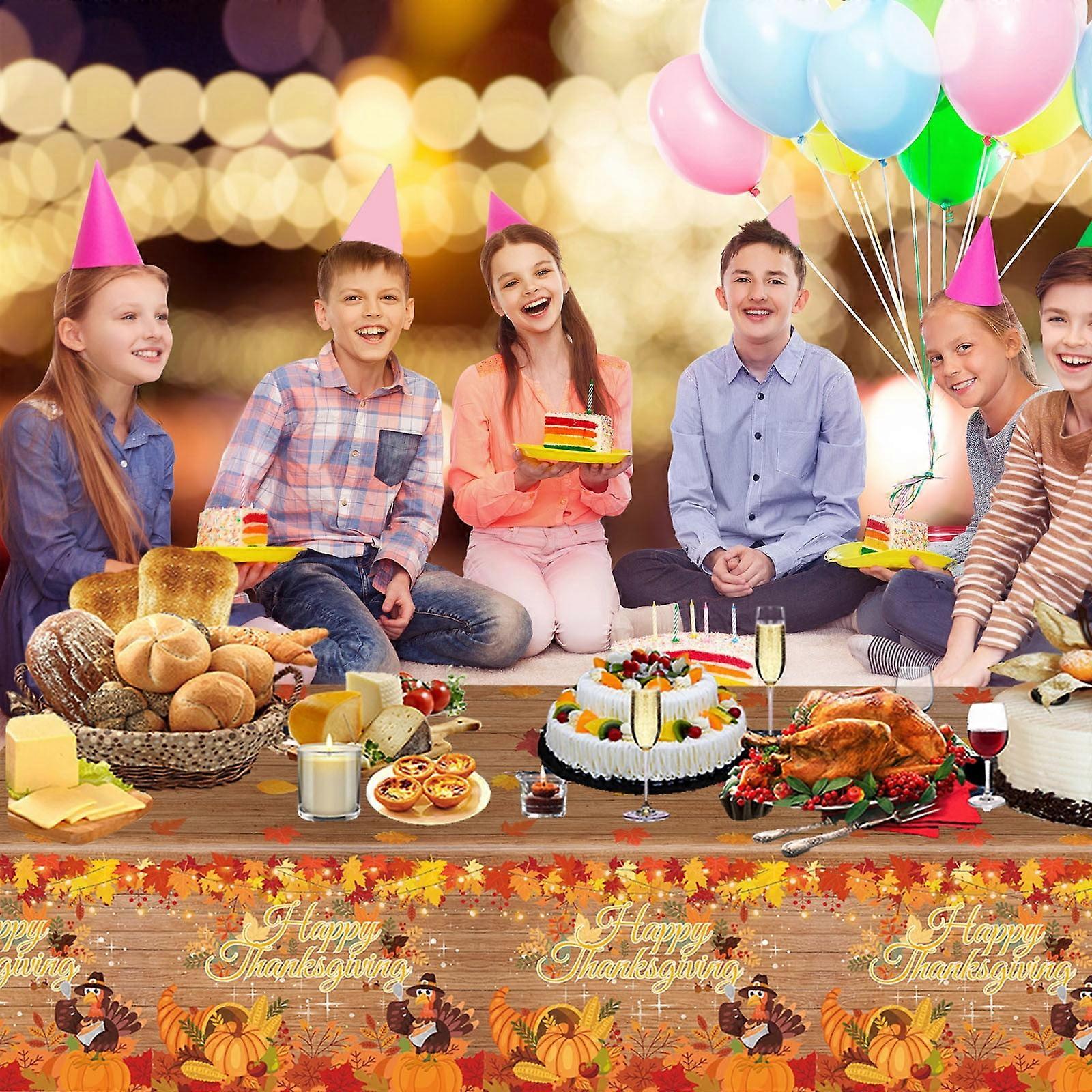 Thanksgiving Tablecloth Maple Leaf Accessories Holiday Party Background Wall Table Decoration