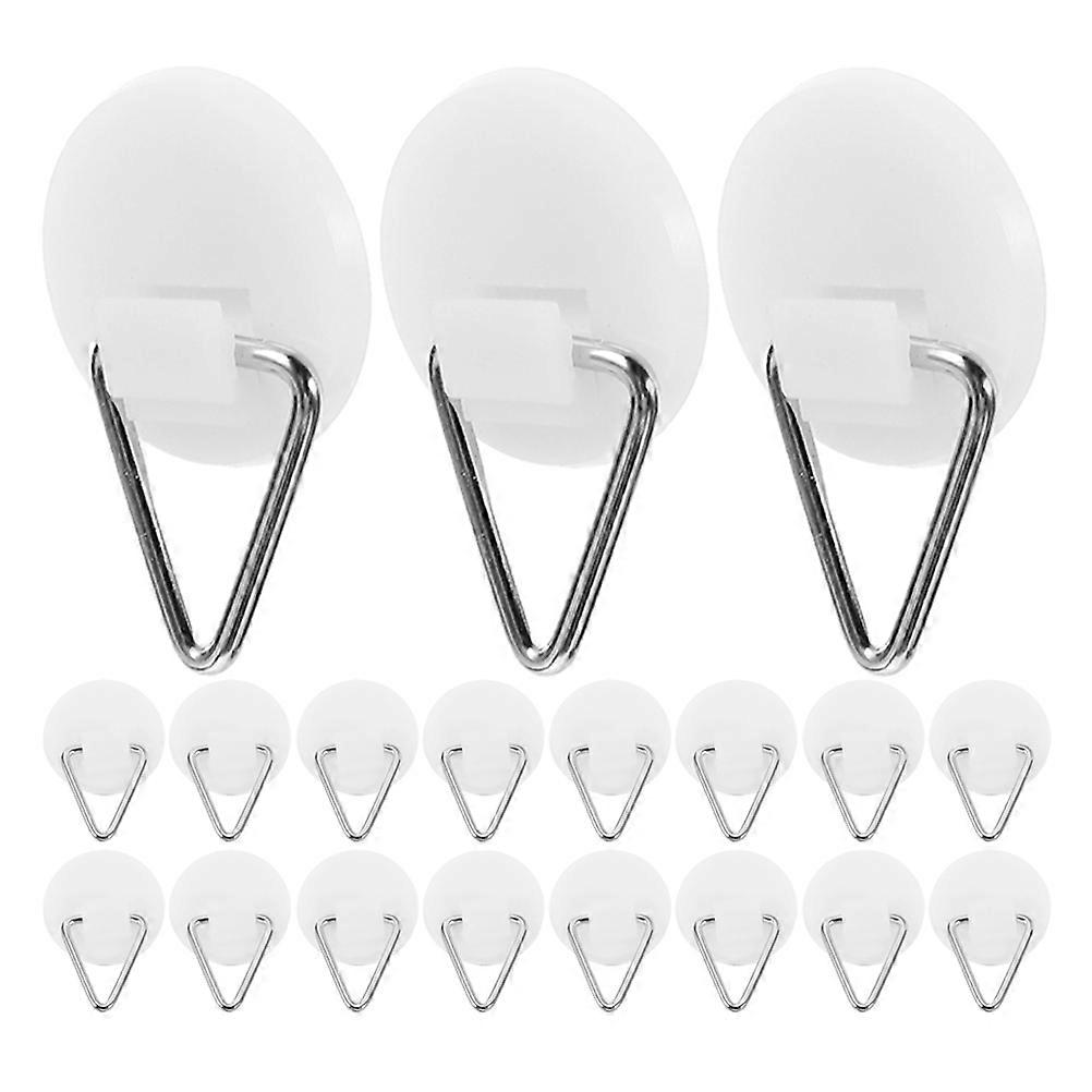 40Pcs Self-Adhesive Wall Hooks for Hanging Decorative Plates and Picture Frames White Pp Iron Non-Trace Adhesive Solution