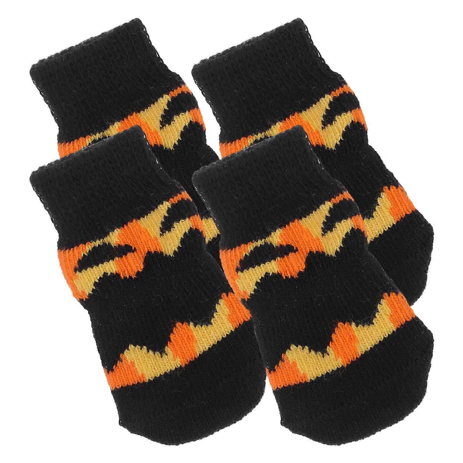 Pumpkin Socks Cotton Dog Socks for Pets 2Pcs Halloween Pattern