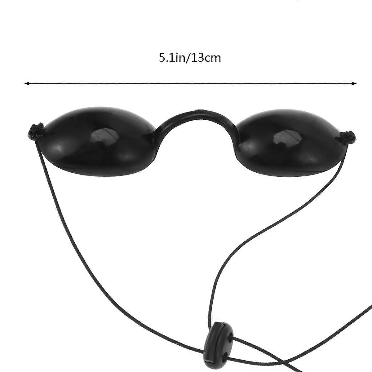 Solariumglasögon Ögonskydd för vuxna för flygresor Svart ogenomskinlig design 1-pack