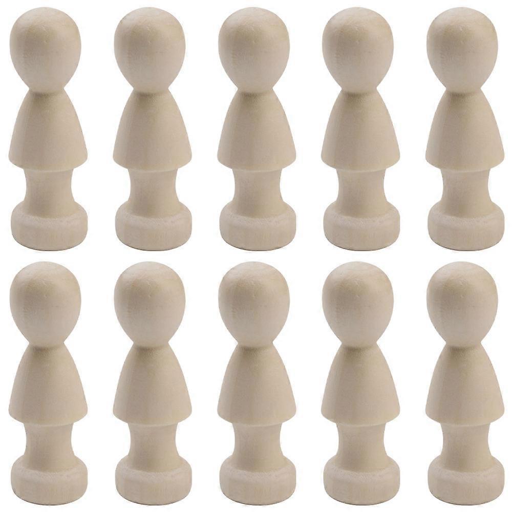 30 Pcs Wooden Peg Dolls Ideal For Gift Giving And Creative Activities Beige Color Designed For Children's Artistic Expression