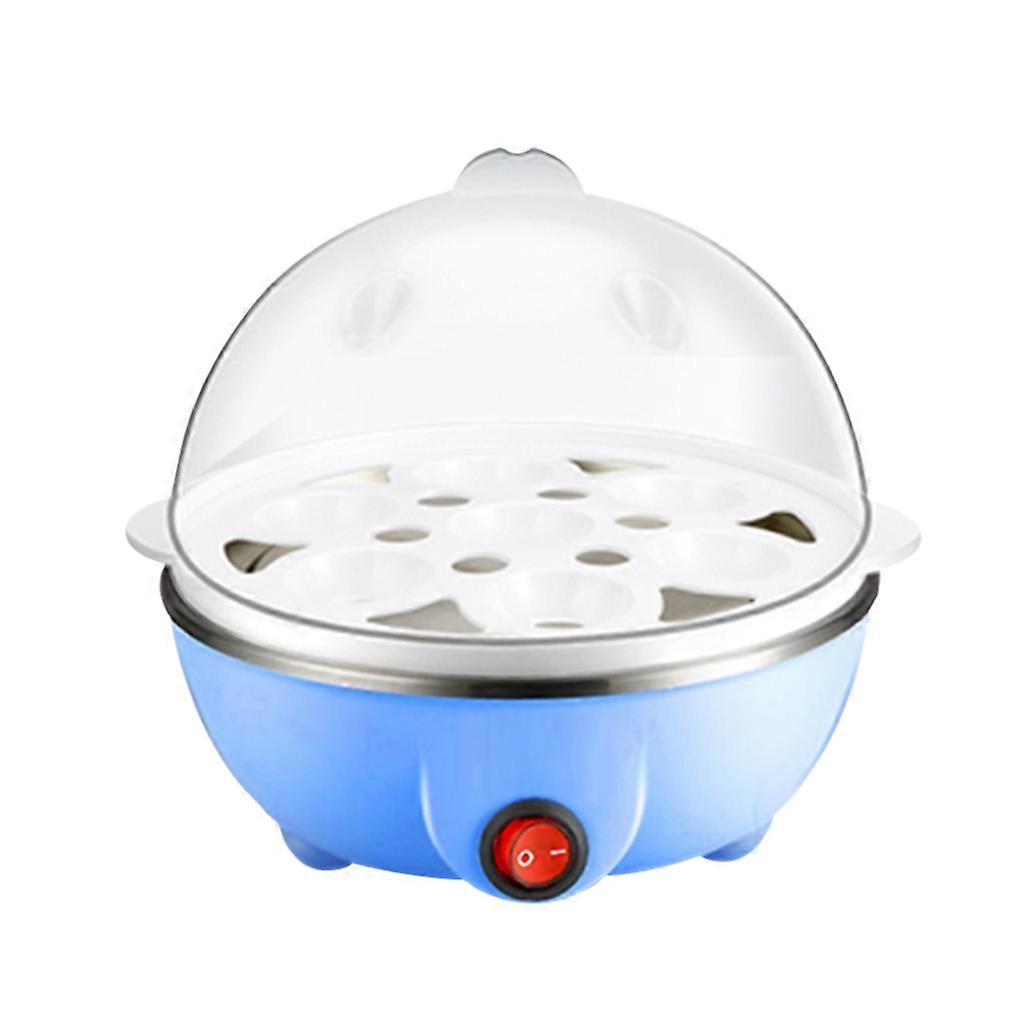 Egg Steamer Mini Single Layer Poacher Plastic Kitchen Egg Cooking Tool Home Cookware Gadget US Plug, Blue