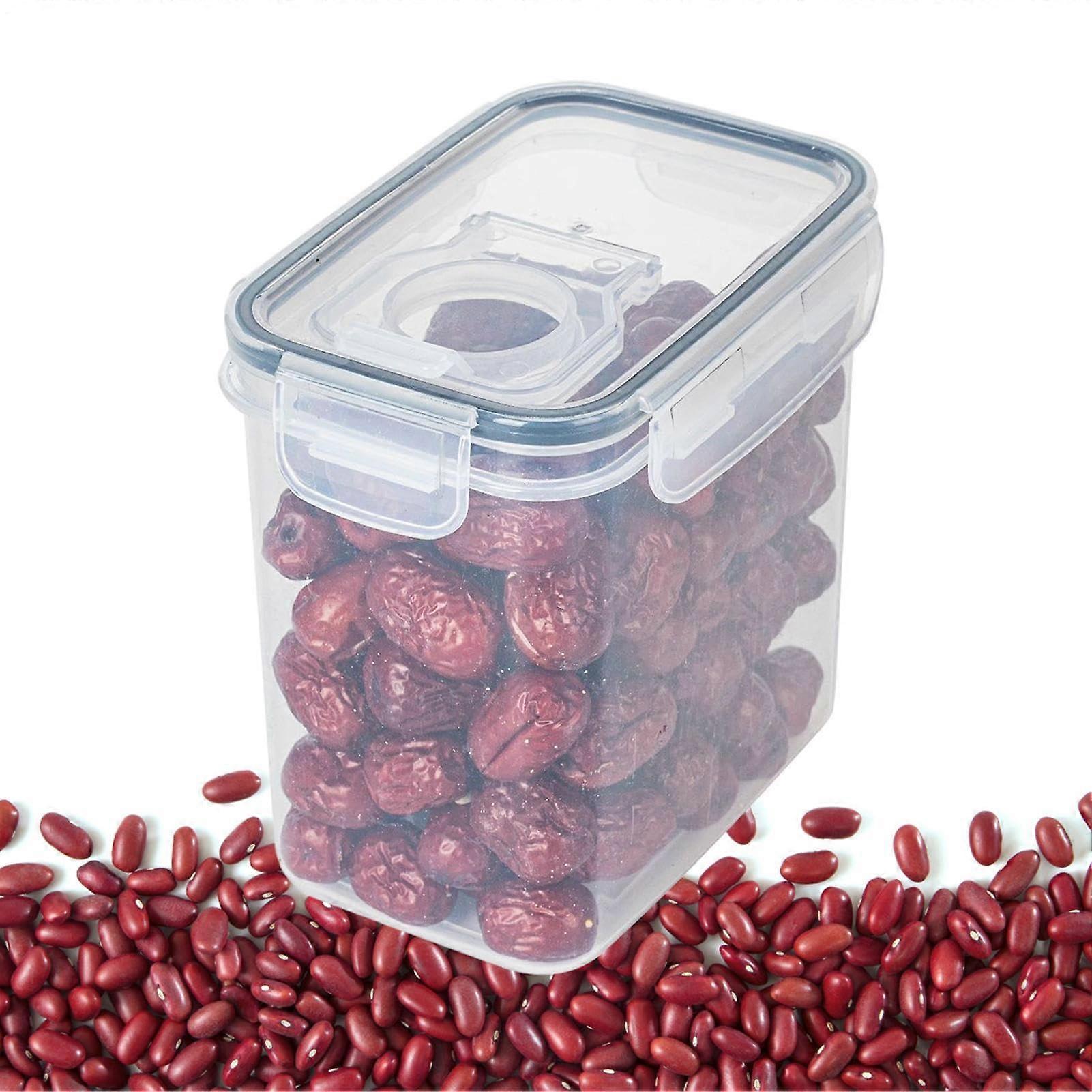 Cereal Container for Pantry Transparent Airtight Food Storage Canisters With Lid M Size Sugar Grains Snacks Rice Nuts