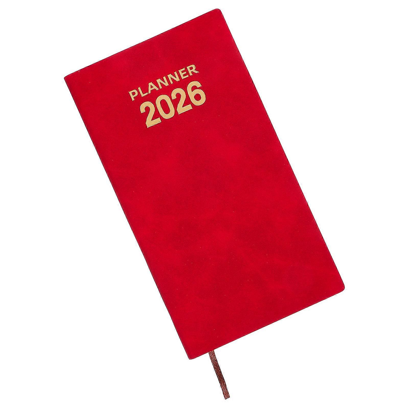 Pink PU Notebook Planner for Writing Use 4Pcs Portable Journal