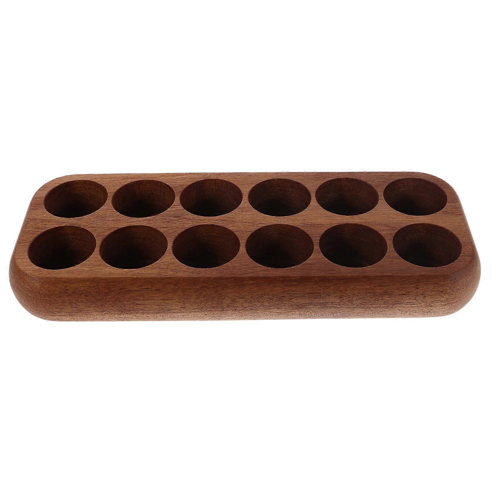 Coffee Bean Tube Display Rack with Wooden Base for Storage 3Pcs Organizer Holder