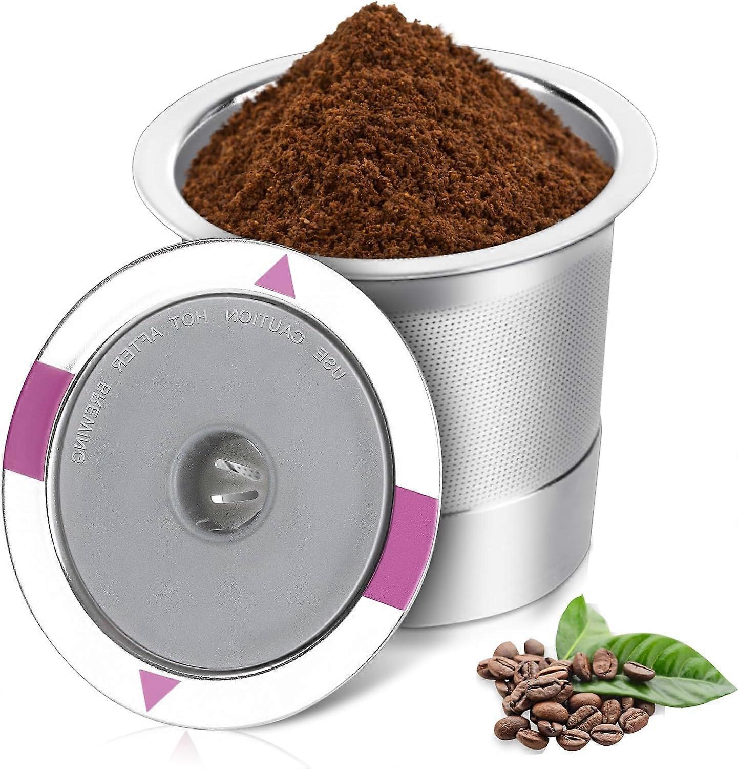 Reusable Coffee Pods, Universal Stainless Steel Refillable Single Cups Compatible with 2.0 and 1.0 Coffee Makers, Eco-Friendly Option, 1-PACK, Ideal f