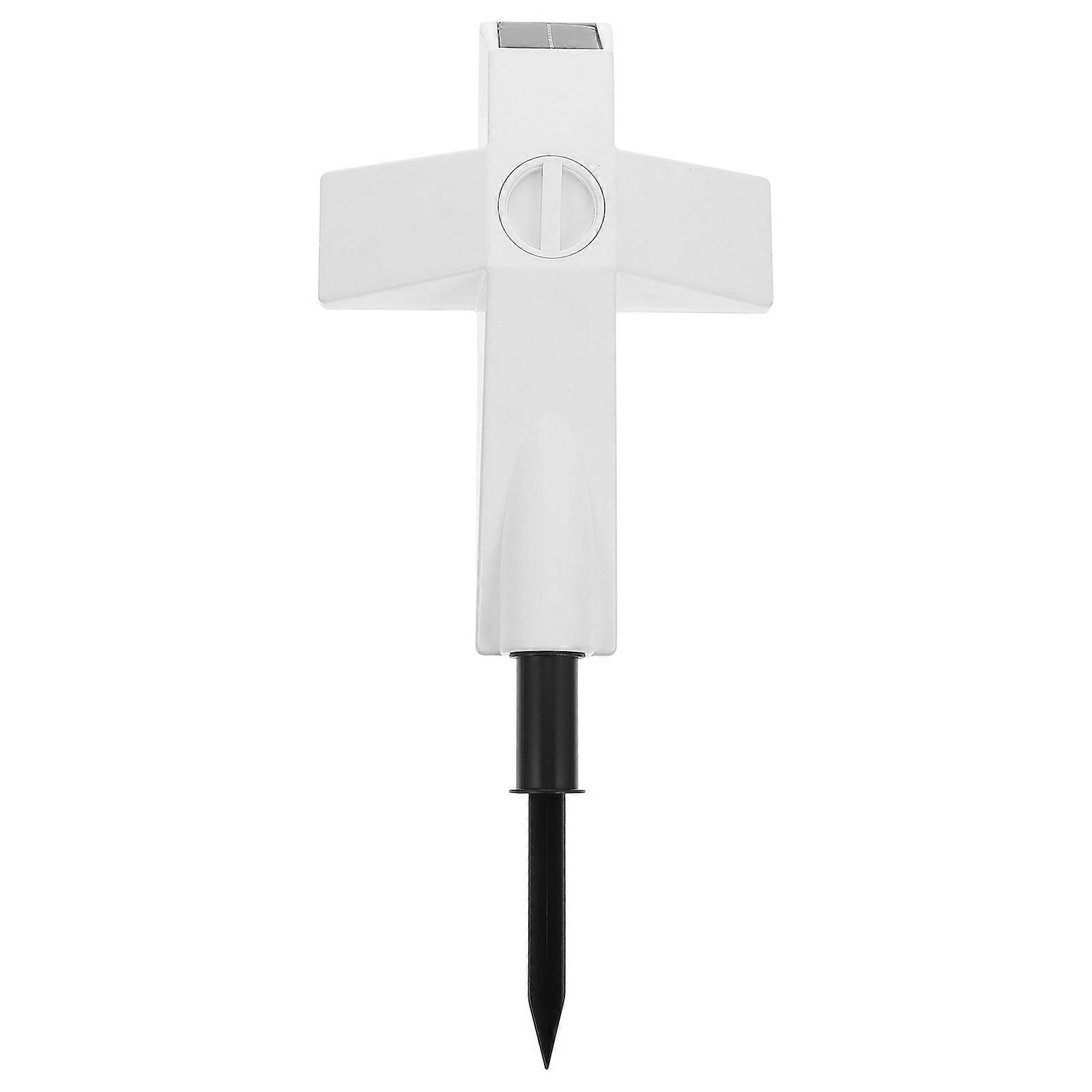 Cross Shaped Solar Lawn Light Decorative Solar Light for Graveyard
