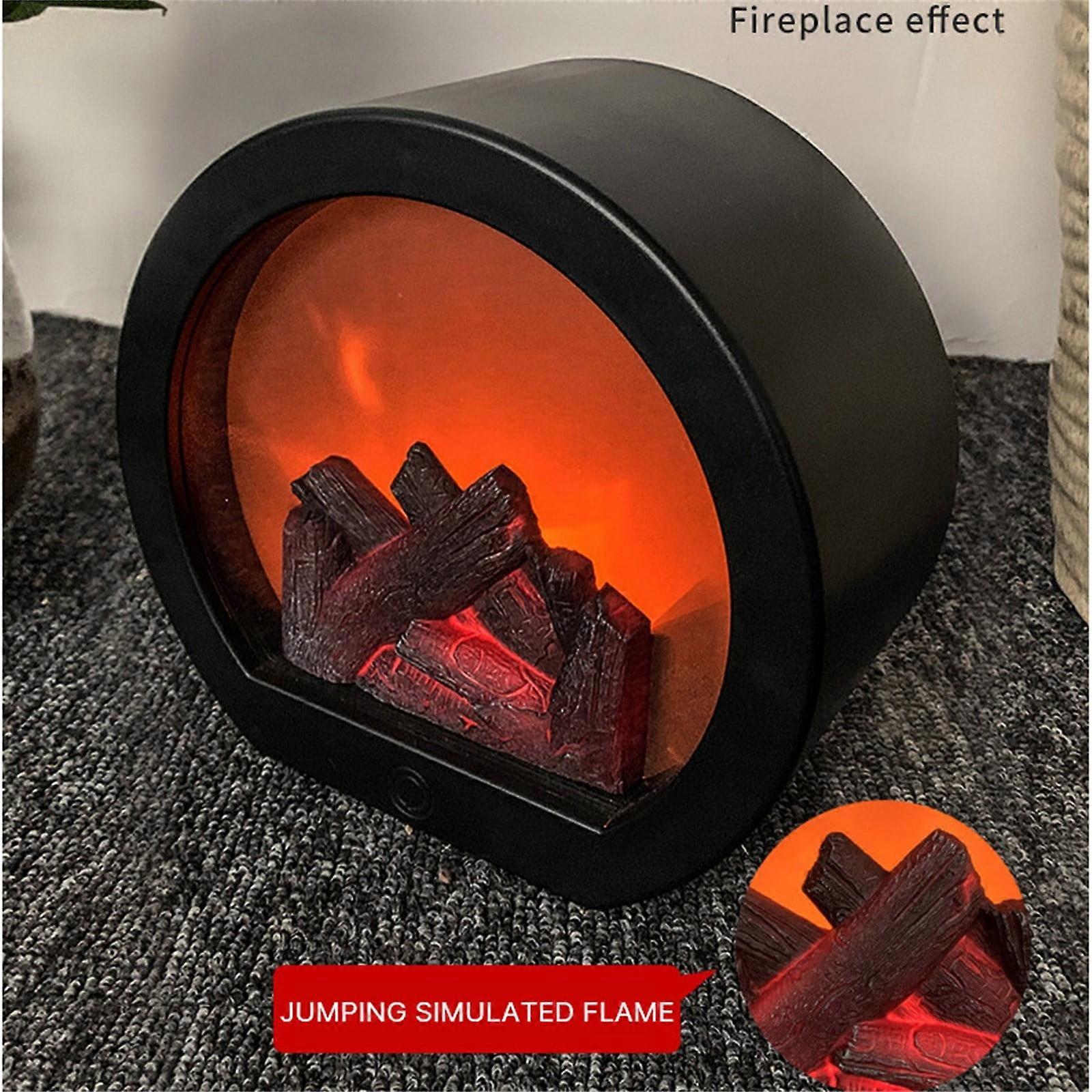 Portable Fireplace Lantern with Carry & Hanging Handle - Battery-Operated, Survival Kit for Hurricane, Power Outage, Emergency, Camping