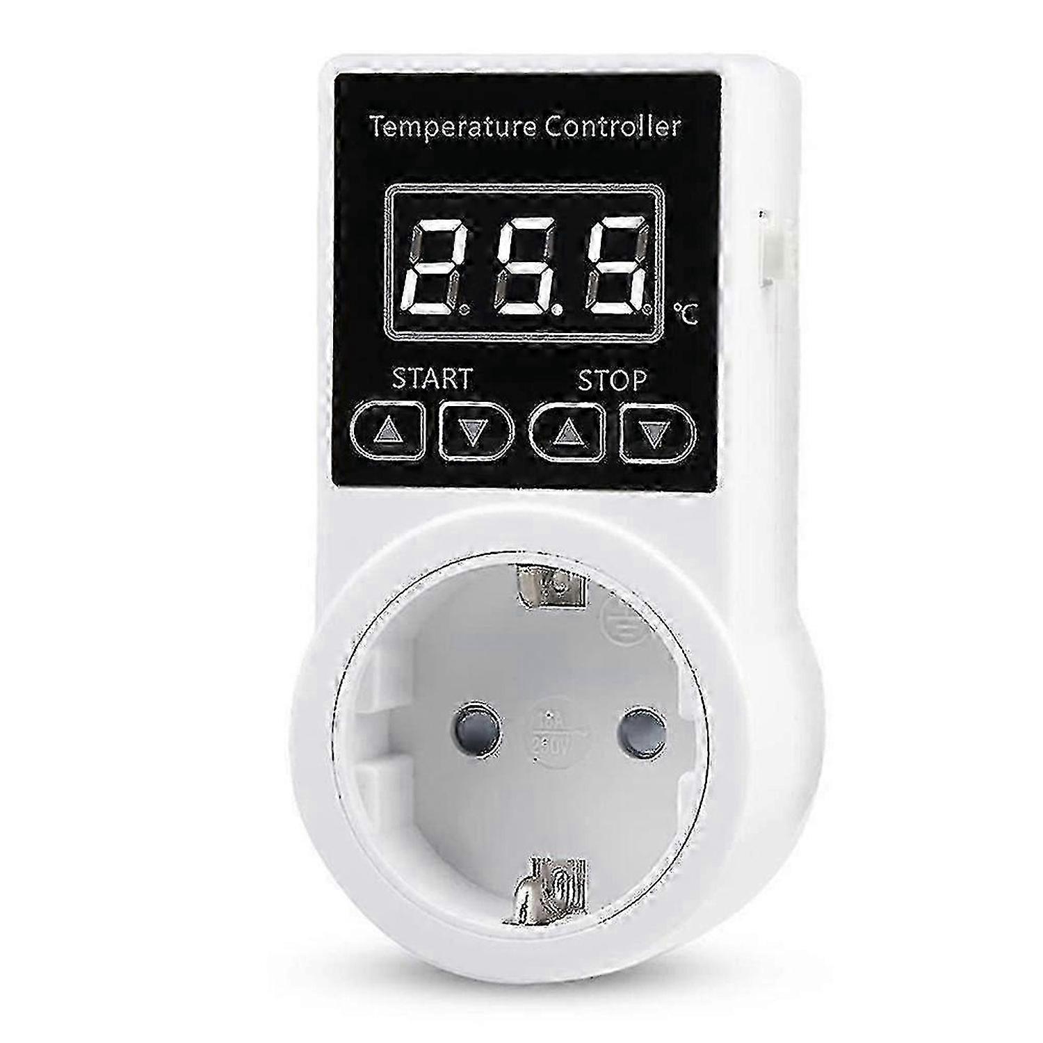 1pcs Thermostat Socket With Sensor, Digital Temperature Controller Socket, Waterproof Temperature