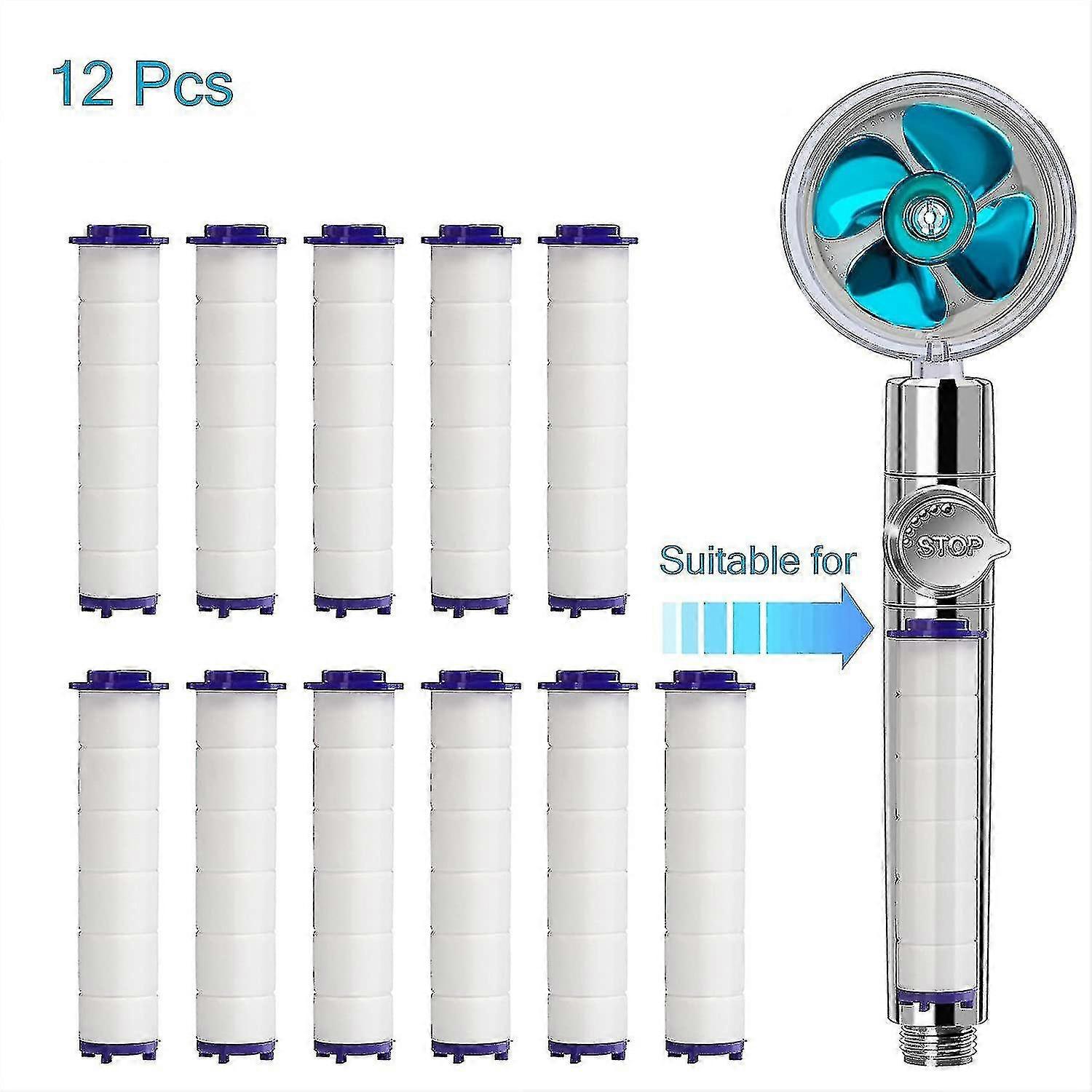 12pcs Turbo Fan Shower Head Filters--used For Propeller Driven Handheld Shower Head High Pressure -