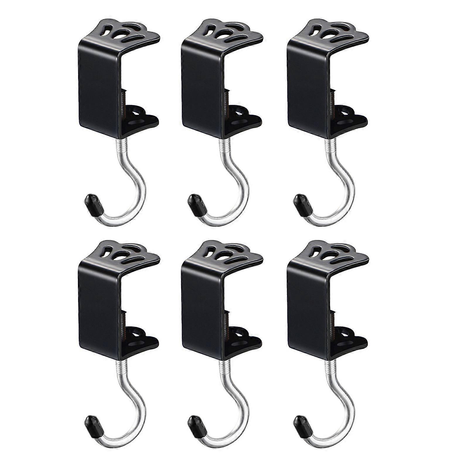 6Pcs Desk Bag Hangers Storage Hooks Strong Load-bearing Easy Installation Multipurpose Desk Mount Backpack Hanger Holder